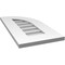 Ekena Millwork Quarter Round Top Right Surface Mount PVC Gable Vent w/ 3-1/2"W x 1"P Standard Frame, 12"W x 24"H GVPQR12X2401SN - alternate 2